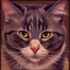 Placeholder: Portrait of a cat by Van Gogh