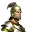 Placeholder: fantasy, portrait, face, town guardsman, early medieval, white background