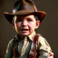 Placeholder: Indiana Jones toddler, full body, whip, dramatic lighting, hyper realistic