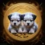 Placeholder: 3d cute puppies, beautiful rich, detailed yin and yang symbol, shiny, intricate, gorgeous, ultrafine detail, hyperrealism, trending , sharp focus, intricate details, highly detailed, glowing, glitter, complementary colours