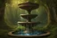 Placeholder: fantasy fountain into the woods