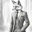 Placeholder: Illustrative sketch of a image of an humanoid fox, suit and tie, arte lineal ultra quality, 8k