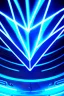 Placeholder: neon blue, flying parts of armor in form of triangles, cyber armor, geometric patterns on armor, male, orbiting triangle