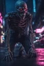 Placeholder: Extreme grandiose and cinematic photo in realistic colors ((cyber skeleton)) dirty realistic ragged clothes, dynamic pose and expression, in the city ally of neon tales, (sparks around) high lighting, intricate, 8k, macro photography,