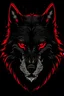 Placeholder: a vector of a lack wolf b& red , noir effect