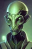 Placeholder: A portrait of an alien from the X-Com videogame series