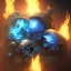 Placeholder: metal magic armoured skull MUSHROOMs stars galaxy SPACE lANDSCAPE BURNING IN BLUE FLAMES hellfire abyss