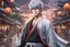 Placeholder: Gintoki in 8k Gintama artstyle, 2D them, normal eyes, close picture, rain, apocalypse, intricate details, highly detailed, high details, detailed portrait, masterpiece,ultra detailed, ultra quality