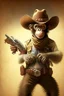 Placeholder: A monkey cowboy with 2 pistols