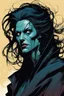 Placeholder: create an arcane, ethereal, otherworldly gaunt and withered ancient female Bruxa vampire , in the comic book art style of Mike Mignola, Bill Sienkiewicz, John Romita Jr., Leonardo Romero, Simone D'ARMINI, and Jean Giraud Moebius, with highly detailed feminine facial features , finely penciled and inked , dramatic natural lighting