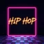 Placeholder: Hip Hop Wireframe Neon Checkered Background.