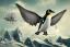 Placeholder: penguin flying in the sky with his two wings