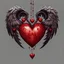 Placeholder: drawing gothic dark red heart with wings with flowers, white lace and red rubies, Trending on Artstation, {creative commons}, fanart, AIart, {Woolitize}, by Charlie Bowater, Illustration, Color Grading, Filmic, Nikon D750, Brenizer Method, Side-View, Perspective, Depth of Field, Field of View, F/2.8, Lens Flare, Tonal Colors, 8K, Full-HD, ProPhoto RGB, Perfectionism, Rim Li