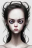 Placeholder: Crying girl, sad, expressive, emotive, frowning, furrowed eyebrows, pouting lips