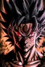 Placeholder: a man with a dragon on his chest, black dragon, highly detailed portrait of goku, ancalagon the black, gogeta, ultra detailed color art, official art, son goku, goku, full art, the former demon king, cgsociety 9, full color manga cover, a baddass dragon, chiaroscuro anime key visual