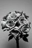 Placeholder: Black And White Graphic Of a dead black roses bouquet