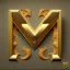 Placeholder: letter m , insignia, roman art