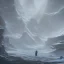 Placeholder: lost, feeling, winter landscape, ice field, crystals, surreal, dreamlike, foggy