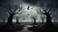 Placeholder: Birds and trees in alternative surreal barren, dry, gloomy world, nightmare in abyss, deep vortex, ,noir, surreal, dark mood, weird dark fantasy, deep dark colors, sharp lines, crepy stunning, high detalied, weird, fog, shadows, realistic, surreal, highly detailed, melancholic thriller mood