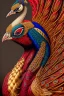 Placeholder: peacock, red and gold tones, insanely detailed and intricate, hypermaximalist, elegant, ornate, hyper realistic, super detailed, by Pyke Koch