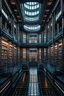 Placeholder: very modern science fiction library, in science fiction style, trending on artstation, sharp focus, studio photo, intricate details, highly detailed