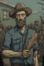 Placeholder: The Walking Dead Universe in the style of Van Gough