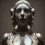 Placeholder: a greek marmor statue of a woman, steam punk, scary, horror, realistic, made in octane, cinematic, movie, CGI, ultra-realistic, extremely detailed octane rendering, 8K, VRAY Super Real ar 2:3, dof photorealistic futuristic 50mm lens hard lighting dark gray tintype photograph, realistic lighting, sephia colors