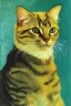 Placeholder: Portrait of a cat by Van Gogh