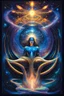 Placeholder: cosmic oracle; surrealistic celestial optical art