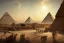 Placeholder: An ancient Egypt city in the year 1500 before Christ with 2 pyramids in the background, by Greg rutkowski, beautiful Egyptian temples, ultra realistic, art Station, vibrant colours, concept art, blue sky