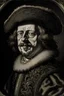 Placeholder: An artwork engraved and printed in black and white in the style of Rembrandt