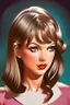 Placeholder: make a portrait of a 1950's Taylor Swift