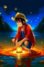 Placeholder: Picture of Luffy finding the one piece.