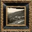 Placeholder: Daguerrotype frame old landscape odd creepy obsessive great nostalgia, bright, weird, old postcard landscape, cespugli, sfocato, sentiero, osceno, dettagli della cornice molto accentuati, polvere, horror, tridimensional, Germany 1950, old