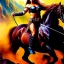 Placeholder: portrait oil on canvas,beautiful busty Female Warrior riding a horse, minimal armor,comic book cover, mystical colors,insanely detailed,realistic,intrincate detail,crystal clear eyes, 16k resolution, masterpiece,Simon Bisley,Frank Frazetta,Alex Horley,ARTHUR ADAMS