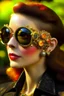 Placeholder: Beautiful of Dutch girl wearing sunglasses with Medieval brooch jewelry., Brooch, gold brooch and daimond, brooches for multiway dresses, decorative jewelry, designed to be attached to garments, decorated with enamel or with gemstones, The best brooch jewelry designs, wildlife as gold brooch design, modern brooches