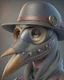 Placeholder: Best quality, masterpiece, ultra high definition,Futuristic, Plague doctor mask, Comic style