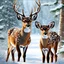 Placeholder: Cute DEER CUBS, happy, extreme details, in the SNOWY FOREST, close-up, snowy day, heavy snow, snowflake, merry Christmas, , ultra hd, realistic, vivid colors, highly detailed, UHD drawing, pen and ink, perfect composition, beautiful detailed intricate insanely detailed octane render trending on artstation, 8k artistic photography, photorealistic concept art, soft natural volumetric cinematic perfect light, ARTGERM, mONGE STYLE.