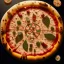 Placeholder: 100mm photo of isometric floating pizza in the sky, surreal pizza with pizza, intricate, high detail, behance, microworlds smooth, macro sharp focus, centered