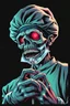 Placeholder: Science experiment Horror zombie surgeon by Richard Corben, Todd Schorr, T-Shirt Design, Black Background