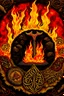 Placeholder: European pagan rune art with fire