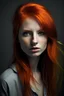 Placeholder: portrait of beautiful vicious redhead