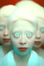 Placeholder: lady with three eyes, bizarr, surreal, albino, photorealistic, high resolution