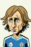 Placeholder: Luka Modric Croatian football player , cartoon 2d