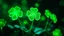 Placeholder: Digital St. Patrick’s Day hologram clovers glowing green