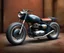 Placeholder: technical design study, oldschool 1960s triumph bobber bike, ratrod style, short tailpipe, stylized garage interior background, hdr, uhd, 8k, dof, center camera, perspective view, pivot on triumph, by tom fritz