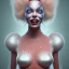 Placeholder: Ultra detailed very beautiful smileing cute clown girl,beautiful real skin, red nose, shallow of dept 3d, symmetrical, ultra detailed curl hair, ambient lighting, ultra detailed face, concept art, circus,party, digital painting, octane render, art by artstation