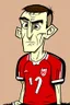 Placeholder: Anthony Gordon English soccer player cartoon 2d