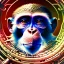 Placeholder: An ultra hd detailed painting of monky chilling out by android jones, earnst haeckel, james jean. behance contest winner, generative art, baroque, intricate patterns, fractalism, movie still, photorealistic