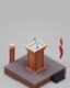 Placeholder: speaking podium, isometric